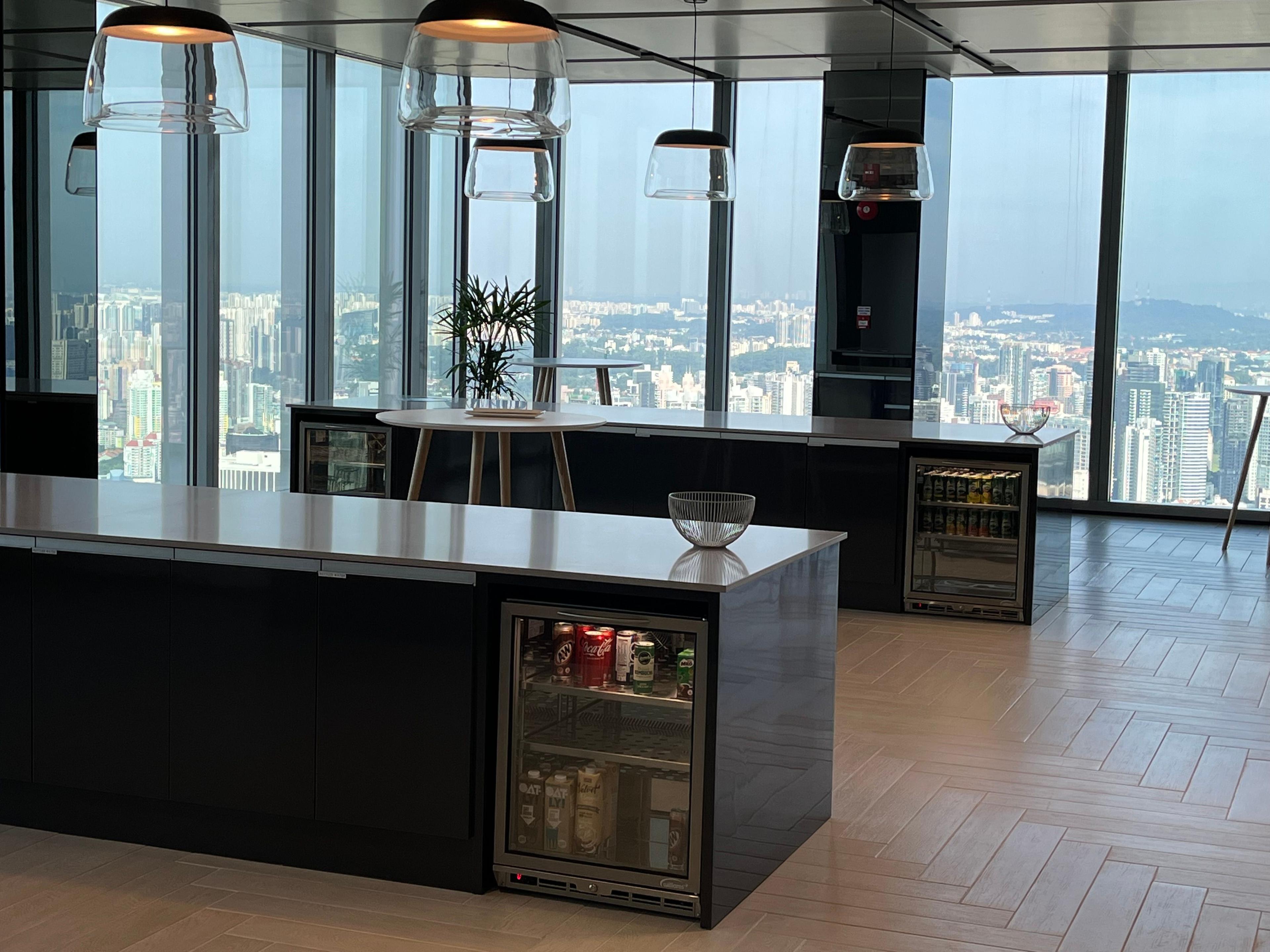 Pantry area in a Squarepoint office